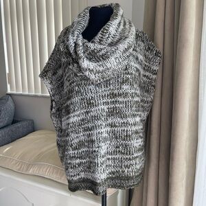 Buffalo David Bitton mottled Olive and Cream chunky maxi cowl neck Knit Sweater